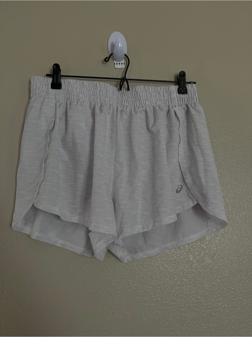 Asics White Women's Layered Training Shorts